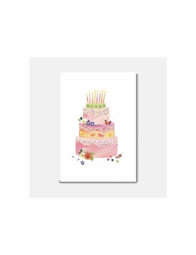 Carte Anniversaire - Gâteau Tutti Frutti - Pascale Editions