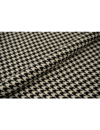 Petit NOIR BIEGE laize 143cm effet mohair pied de poule 214.03 100000 tours