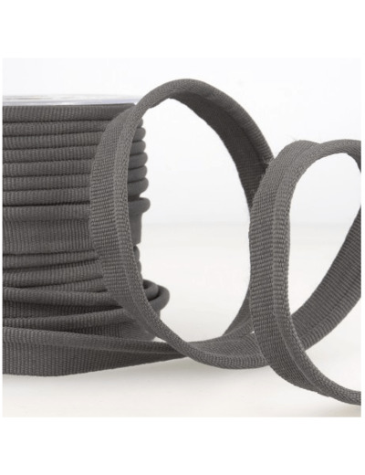 Simple passepoil anthracite 519 C38 8mm 100%polyester le mètre 519C38
