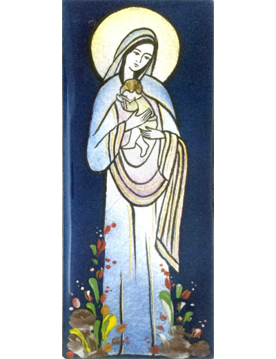Vierge au drapé 15,5X6,5cm - EMAUX DU LIBAN
