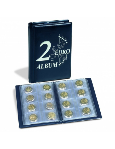 MINI ALBUM BLEU 6 pages pour 48 monnaies de 2 euro 350454