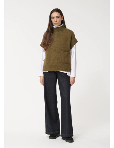 pull sans manches col montant Humility