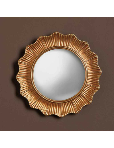 Miroir convexe doré Vagues 20x2x20cm