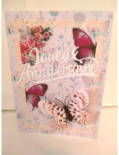 Carte Joyeux Anniversaire "Papillon"