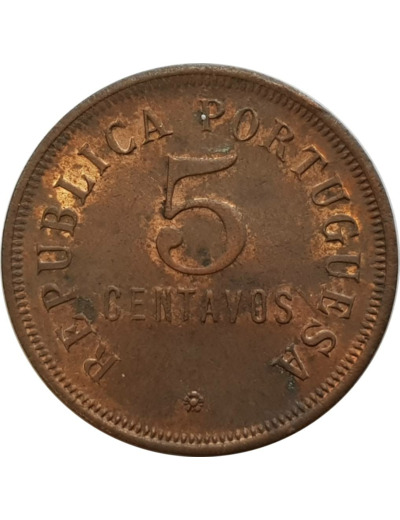 ANGOLA 5 CENTAVOS 1922 SUP- (W62) N1