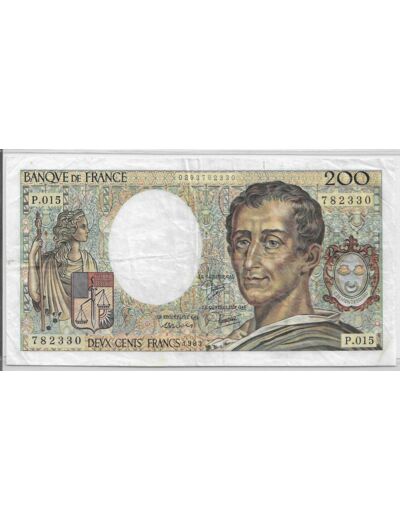 FRANCE 200 Francs MONTESQUIEU 1983 P.015 TTB