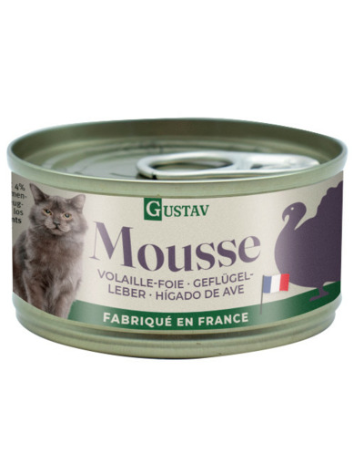 GUSTAV Mousse pour chat, Volaille & Foie - 85g