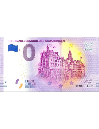 ALLEMAGNE 2020-1 HOHENZOLLERSCHLOSS SIGMARINGEN BILLET SOUVENIR 0 EURO