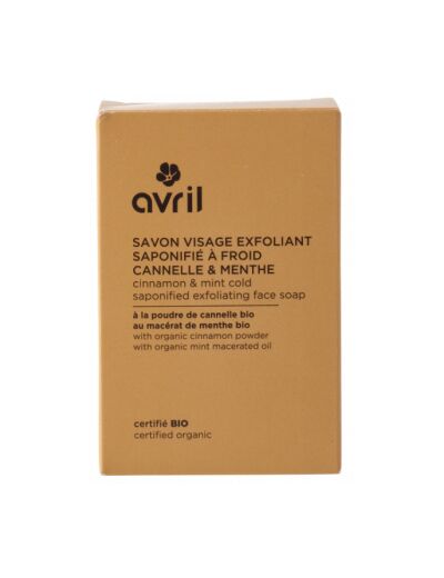 Savon à froid exfoliant visage et corps Cannelle Menthe 100g