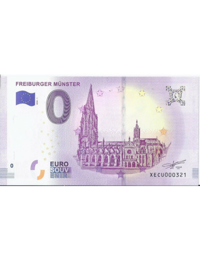 ALLEMAGNE 2018-1 FREIBURGER MUNSTER BILLET SOUVENIR 0 EURO TOURISTIQUE NEUF