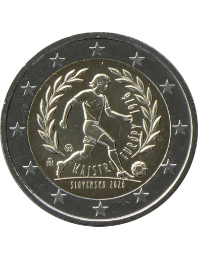 SLOVAQUIE 2026 2 EURO VICTOIRE FOOTBALL 1976 UNC