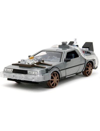 Jada 34996 - Retour vers le futur Partie 3 - Delorean avec roues de train - 1/24