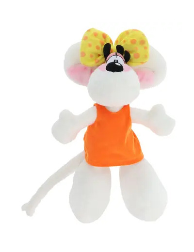 Peluche diddlina en robe orange 30 cm