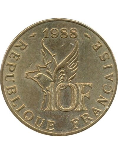 FRANCE 10 FRANCS ROLLAND GARROS 1988 TRANCHE A TTB+