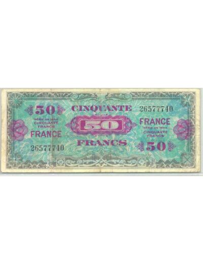 FRANCE 50 FRANCS Type FRANCE 1945 SANS SERIE TB+ 740