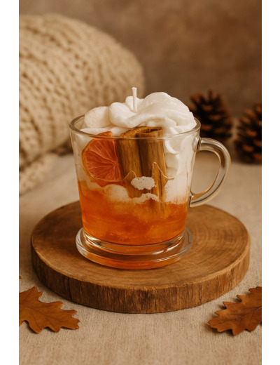 Bougie tasse orange cannelle
