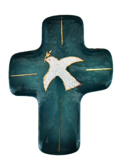 Colombe de la paix Turquoise 11,3X8,3cm - EMAUX DU LIBAN