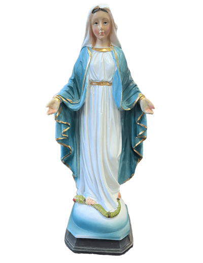 Statue résine 20cm polychrome- VIERGE MIRACULEUSE