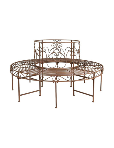 Banc tour d'arbre fer 92x164x164cm