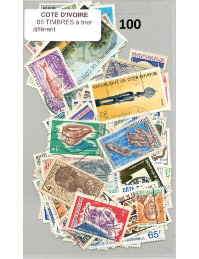 85 TIMBRES COTE D'IVOIRE DIFFERENTS A TRIER  *100