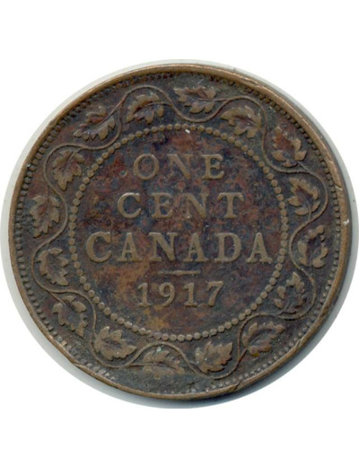 CANADA 1 CENT 1917 TB+(W21)