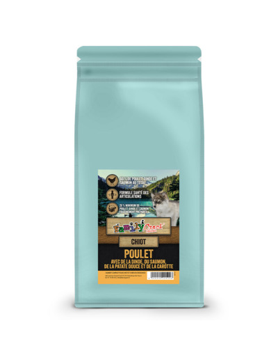 Croquettes GRAIN FREE poulet, dinde & saumon pour chiots - 2 formats