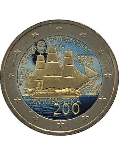 ESTONIE 2020 2 EURO COLORISEE ANTARKTIKA SUP