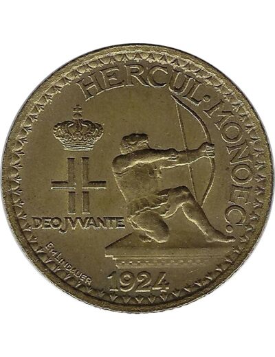 MONACO 1 FRANC 1924 TTB+