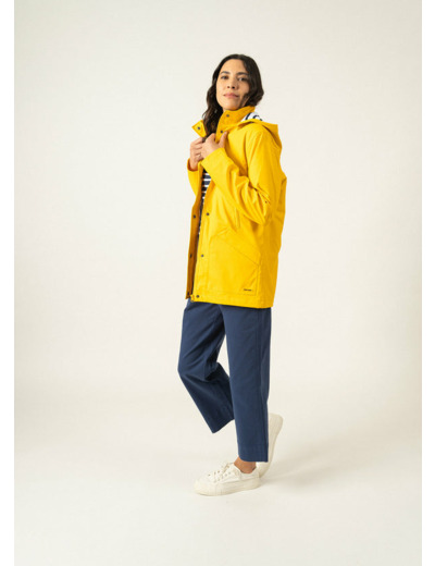 Parka Ste Morgane waterproof en jersey rayé