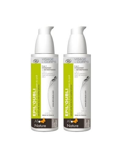 Lot de 2 flacons de lait Epil'Oubli 2x125ml