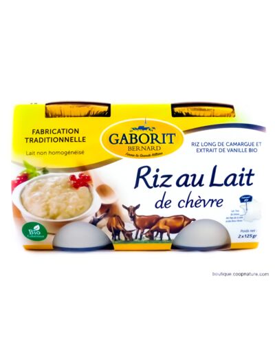 Riz au Lait de Chèvre Bio 2x125g