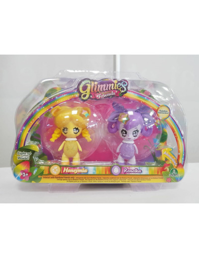 GLIMMIES RAIMBOW FRIENDS HONEYMIA et RENELKA de chez GIOCHI PREZIOSI