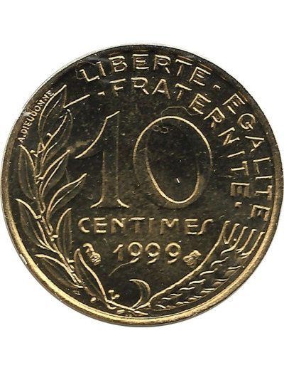 FRANCE 10 CENTIMES LAGRIFFOUL 1999 BU