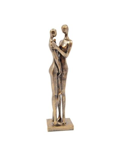 Statuette couple qui s'enlace dorée  40cm