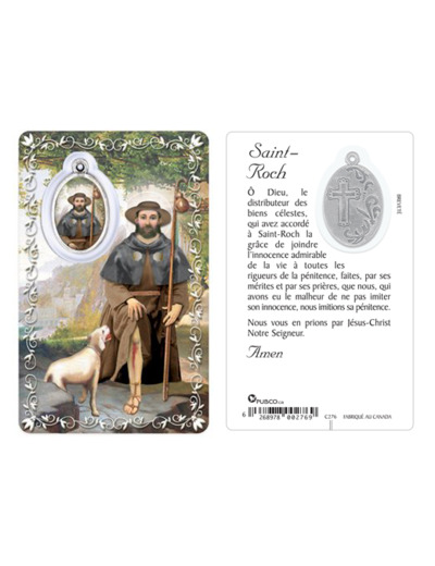 Carte-prière avec insertion ST ROCH