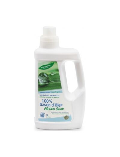 Lessive liquide gel Ultra Concentrée 100% Savon d'Alep 1L