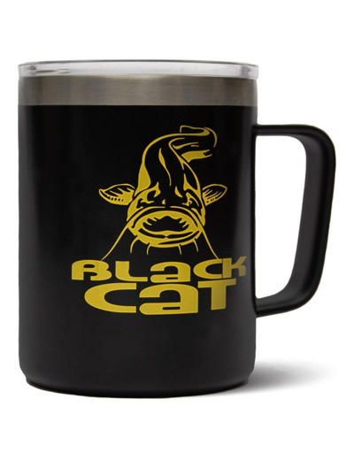 thermal mug black cat