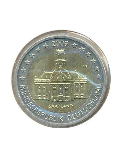 ALLEMAGNE 2009 G 2 EURO COMMEMORATIVE SAARLAND SUP