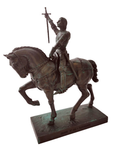 Jeanne D'Arc Vaucouleurs en Résine 28x16cm