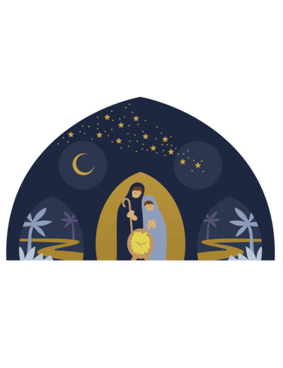 Calendrier de l'Avent Nuit étoilée 22x13cm