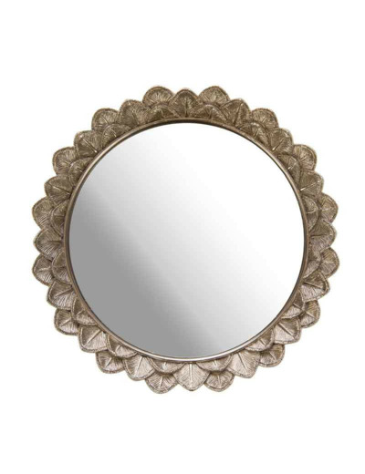 Plateau miroir Léon doré 23x3x23cm