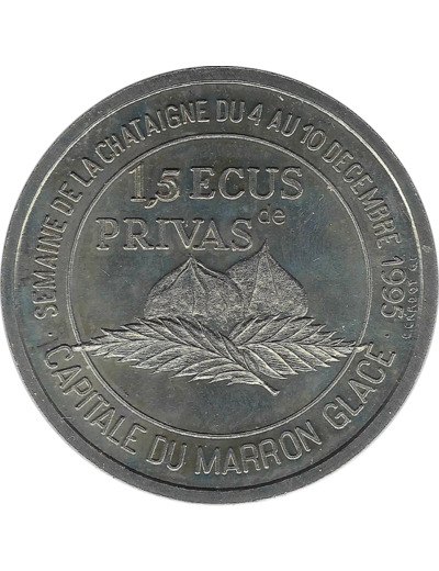 ECUS TEMPORAIRES 1.5 ECUS DE PRIVAS 1995 UNC