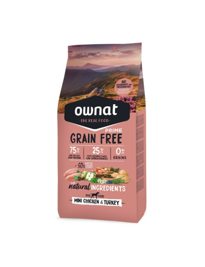OWNAT GF Prime Mini poulet & dinde - 3KG