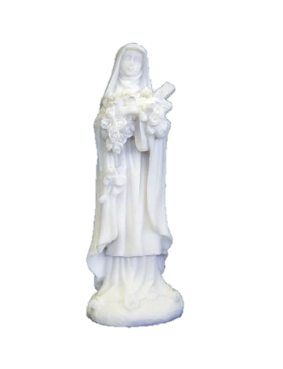 Ste Thérèse - Statue en albâtre 14cm -Blanche