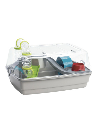 Cage Hamster, BERNNIE PRESTIGE Gris - 25.5 x 53 x 38cm