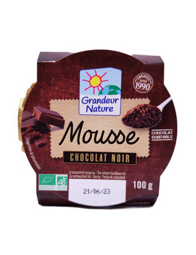 Mousse au Chocolat Noir Bio 100g