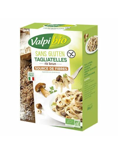 Tagliatelles sans gluten et Bio-Riz brun-250g-Valpi Bio