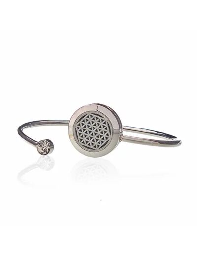 Bracelet Diffuseur avec Cristal – Fleur de Vie 20mm