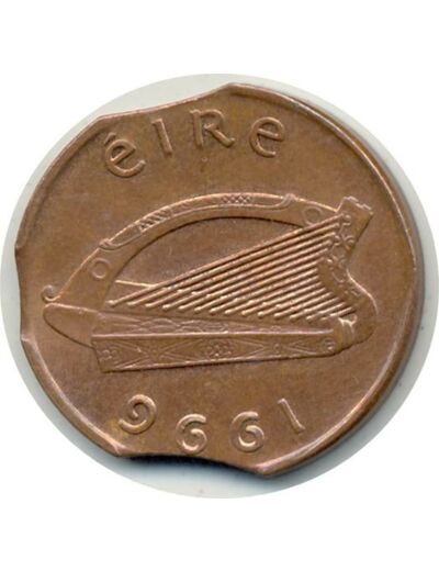 IRLANDE 1 PENCE 1996 TTB+ manque metal  (W 20a)