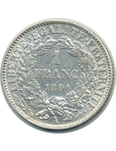FRANCE 1 FRANC CERES 1894 A TTB+ (G465a)